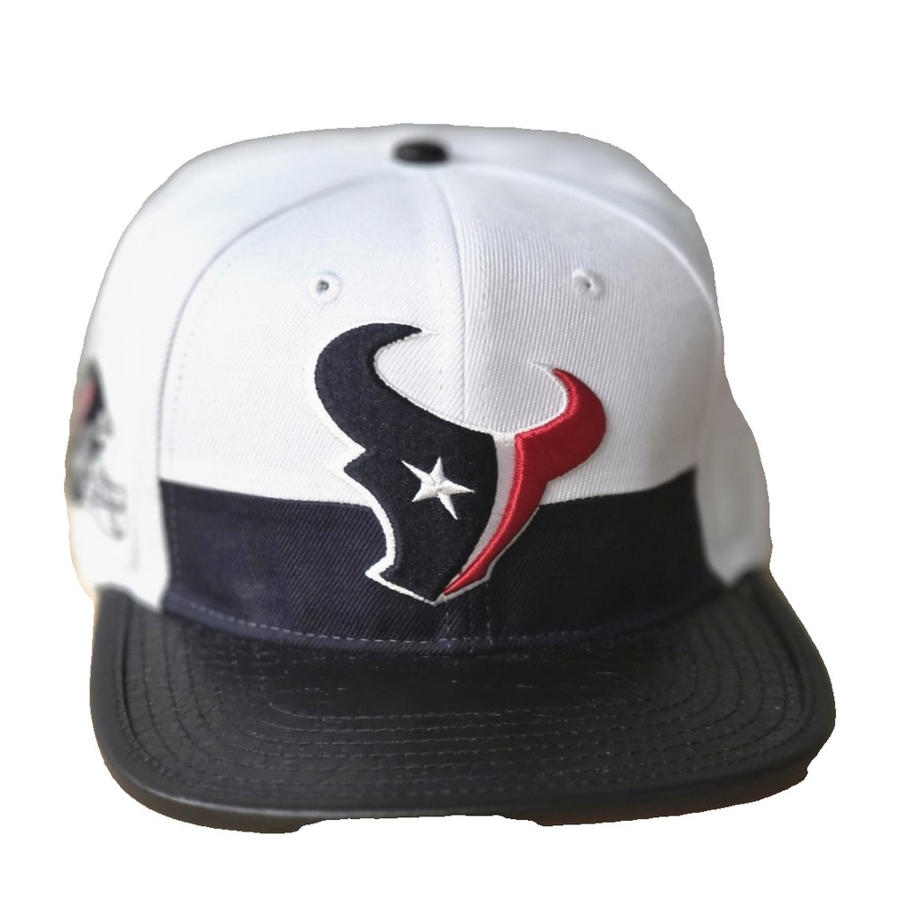 Houston Texans 10 Years 2002-2012 White Hat Pro Standard Leather Brim‎ Strapback